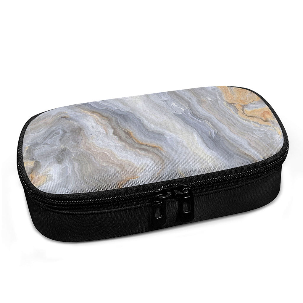 Grey Marble Print Insulin Cooler Travel Case