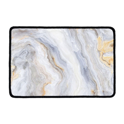 Grey Marble Print Kitchen Mat