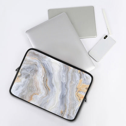 Grey Marble Print Laptop Sleeve