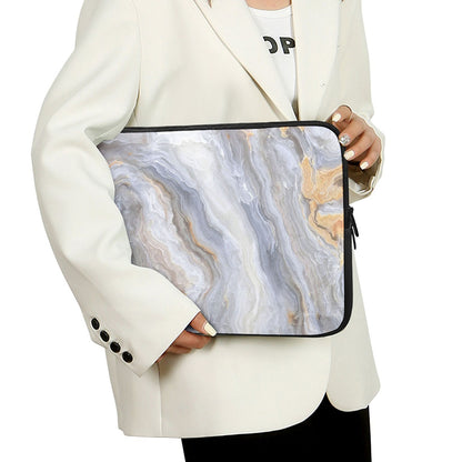 Grey Marble Print Laptop Sleeve