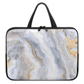 Grey Marble Print Laptop Sleeve With Handle