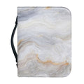 Grey Marble Print Leather Bible Cover
