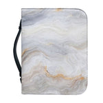 Grey Marble Print Leather Bible Cover