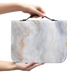 Grey Marble Print Leather Bible Cover