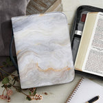 Grey Marble Print Leather Bible Cover