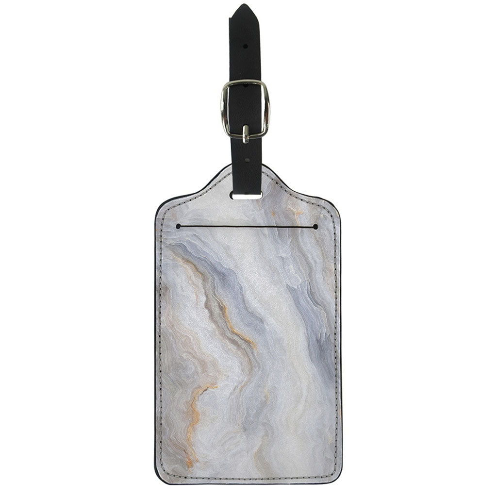 Grey Marble Print Luggage Tag