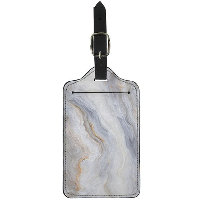 Grey Marble Print Luggage Tag