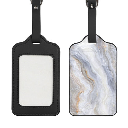 Grey Marble Print Luggage Tag