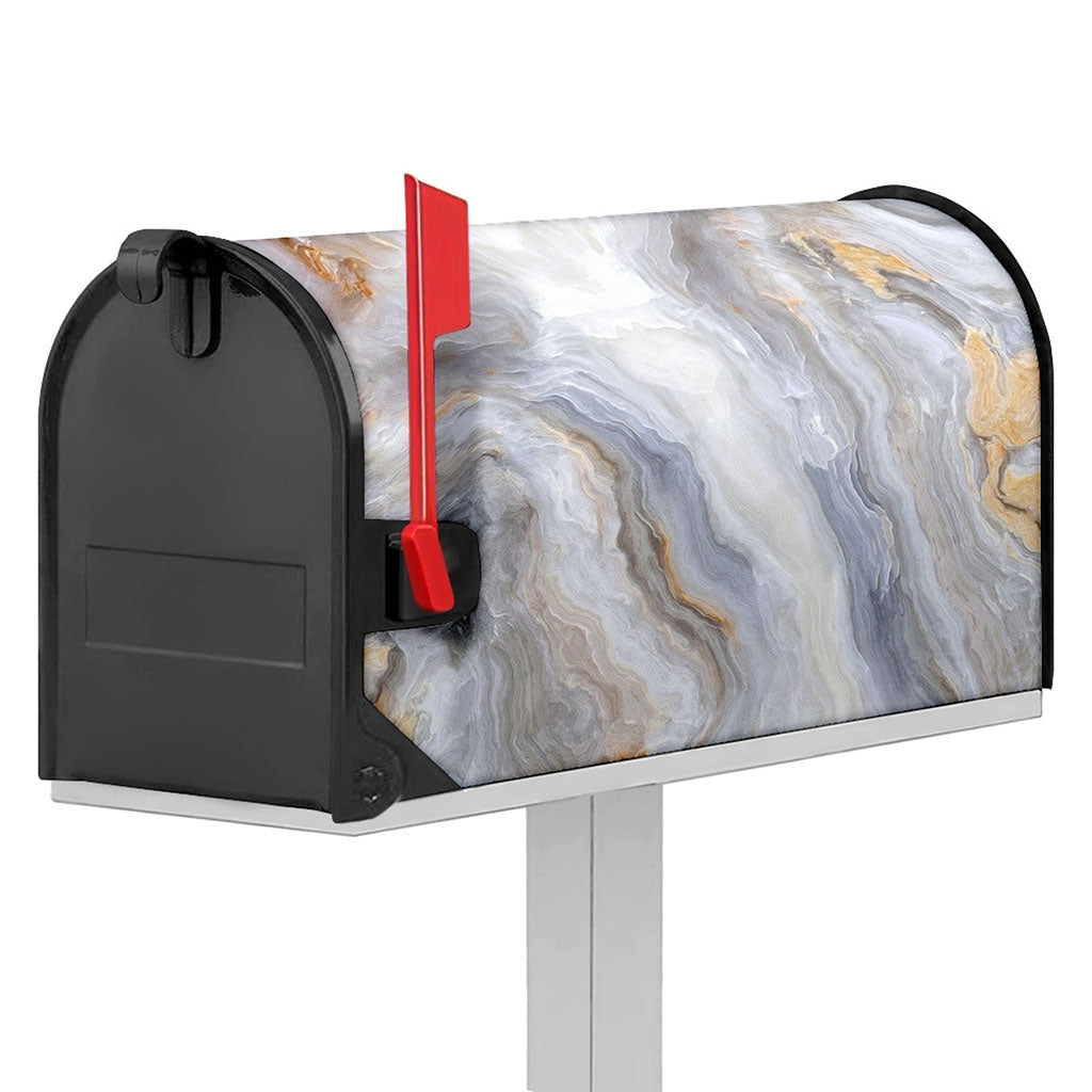 Grey Marble Print Mailbox Cover
