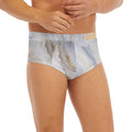 Grey Marble Print Men's Briefs