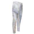 Grey Marble Print Men's Compression Pants