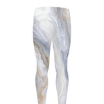 Grey Marble Print Men's leggings