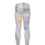 Grey Marble Print Men's leggings