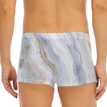 Grey Marble Print Men's Short Boxer Briefs