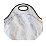 Grey Marble Print Neoprene Lunch Bag