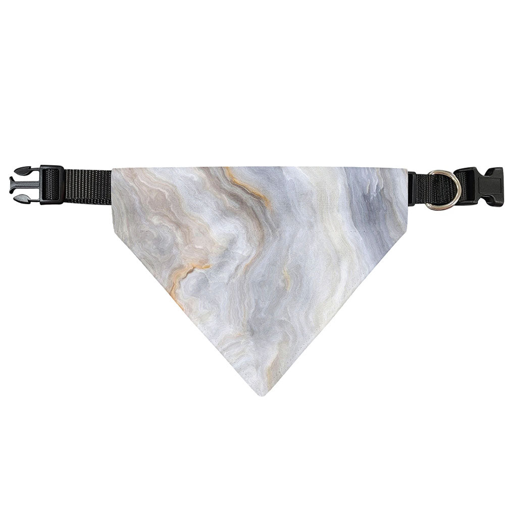Grey Marble Print Over The Collar Dog Bandana