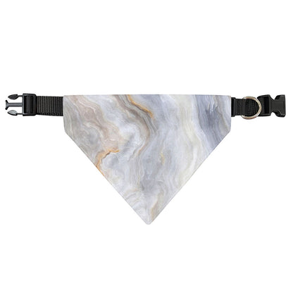 Grey Marble Print Over The Collar Dog Bandana