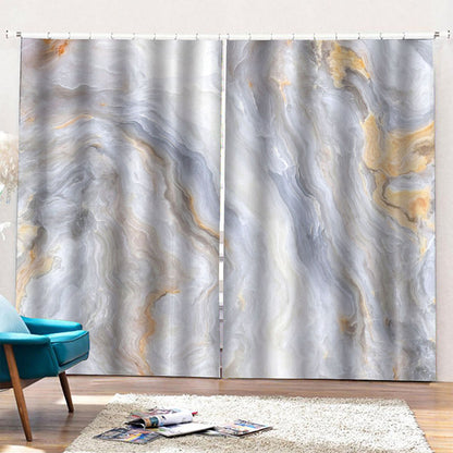 Grey Marble Print Pencil Pleat Curtains