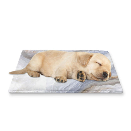 Grey Marble Print Pet Cooling Mat Cover