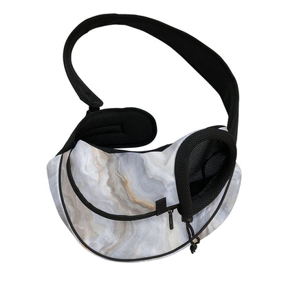 Grey Marble Print Pet Sling Carrier