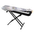Grey Marble Print Piano Keyboard Cover