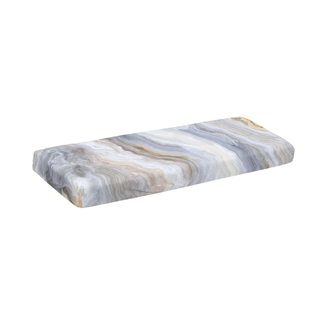 Grey Marble Print Piano Keyboard Cover