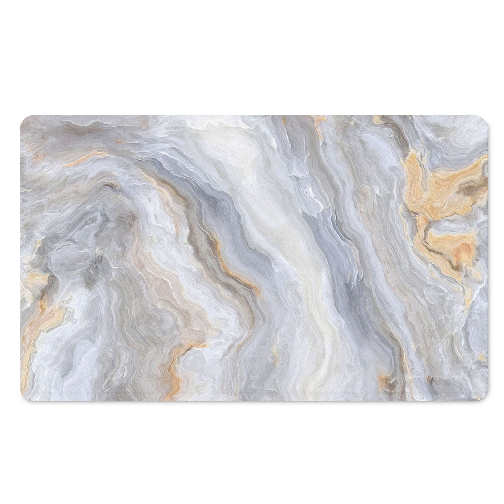 Grey Marble Print Polyester Doormat
