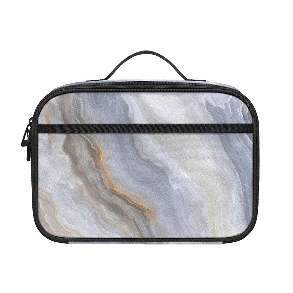 Grey Marble Print Portable Lunch Bag
