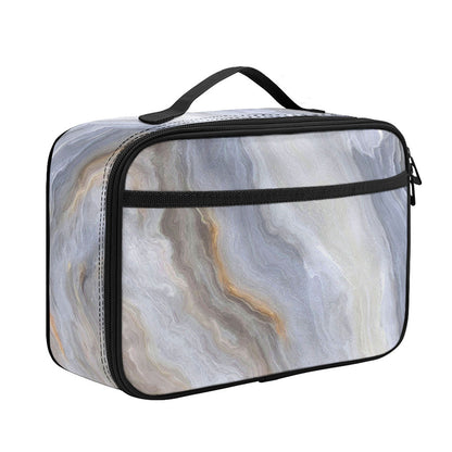 Grey Marble Print Portable Lunch Bag