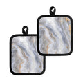 Grey Marble Print Pot Holders
