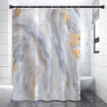Grey Marble Print Premium Shower Curtain