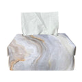 Grey Marble Print Rectangle Tissue Box Cover