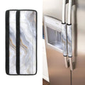 Grey Marble Print Refrigerator Handle Covers