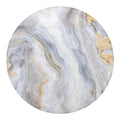 Grey Marble Print Round Blanket