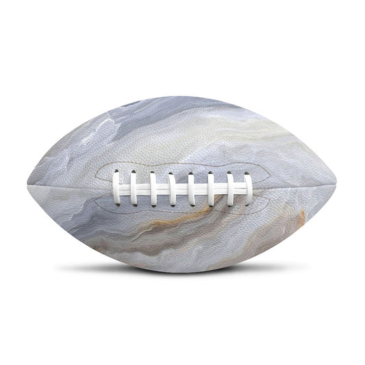 Grey Marble Print Rugby Ball