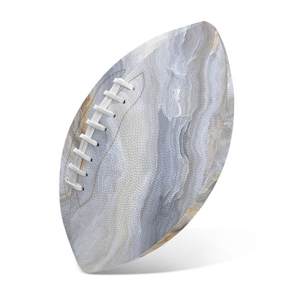Grey Marble Print Rugby Ball