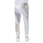 Grey Marble Print Scuba Joggers