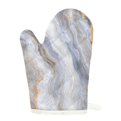 Grey Marble Print Single Oven Mitt