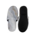 Grey Marble Print Slippers