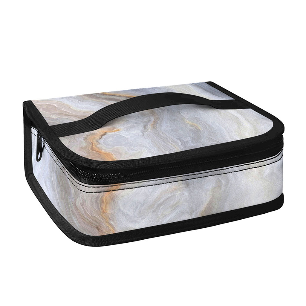 Grey Marble Print Small Lunch Bag