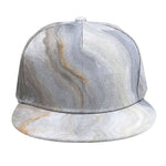 Grey Marble Print Snapback Cap