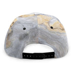 Grey Marble Print Snapback Cap