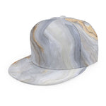 Grey Marble Print Snapback Cap