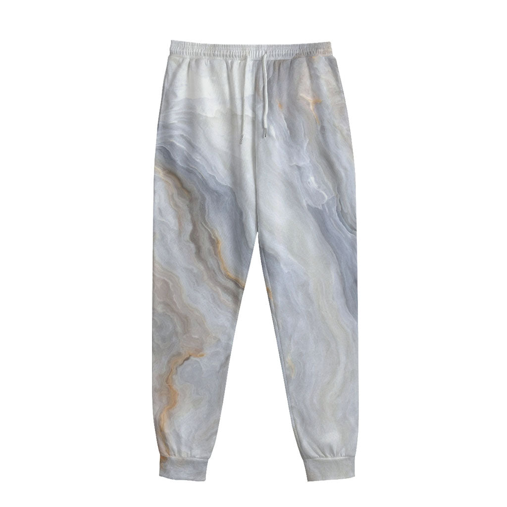 Grey Marble Print Sweatpants