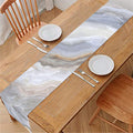 Grey Marble Print Table Runner
