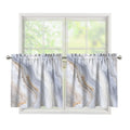Grey Marble Print Tier Curtains