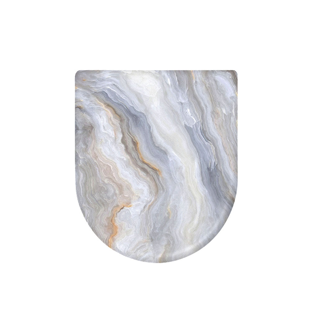 Grey Marble Print Toilet Lid Cover