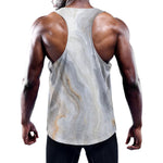 Grey Marble Print Training Tank Top