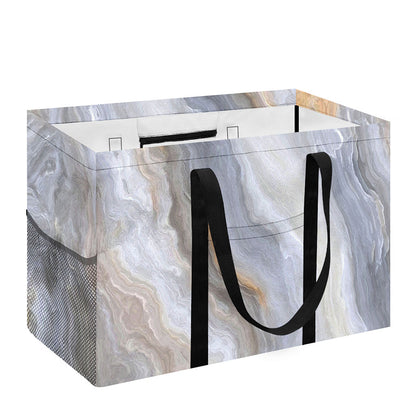 Grey Marble Print Utility Tote Bag
