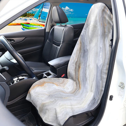 Grey Marble Print Waterproof Car Seat Cover